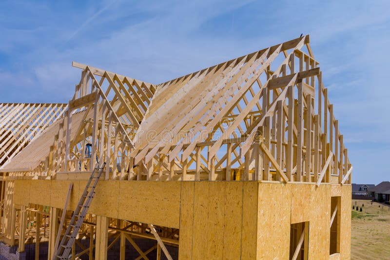 During the Construction of a New Stick Home, a Wooden Roof Beam Was ...