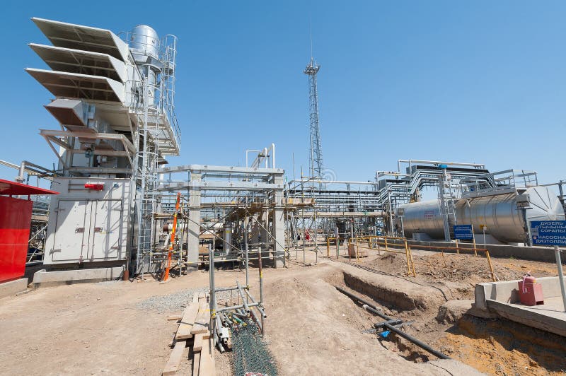Construction of Oil Pumping Station Stock Photo Image of technology