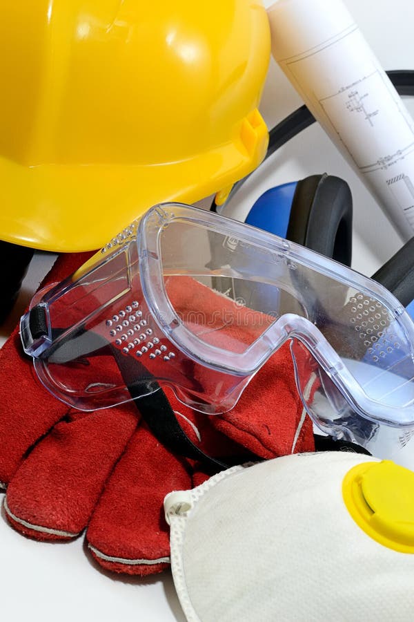 Construction Safety Equipment Stock Photo Image of head, clothing
