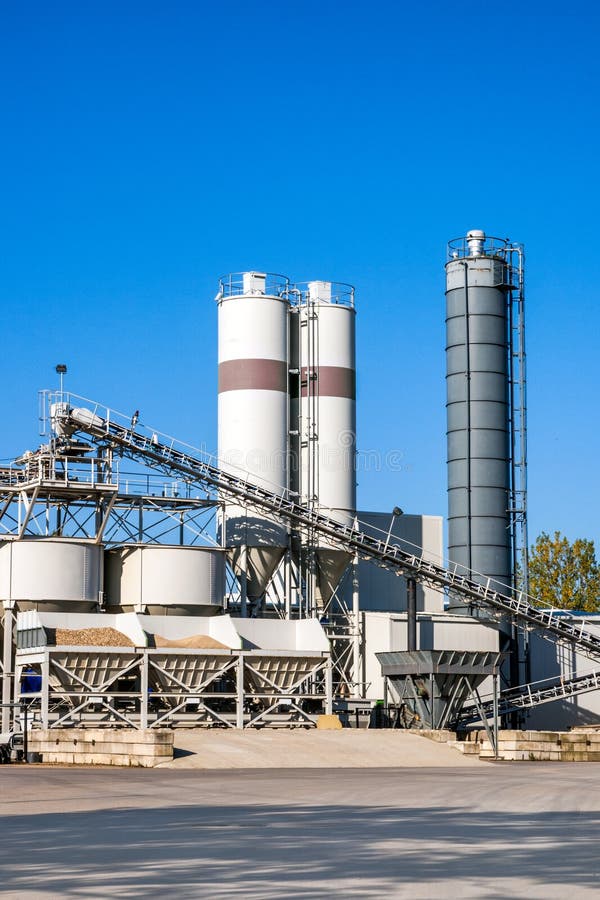 Construction Industry Concrete Plant and Equipment Stock Image - Image