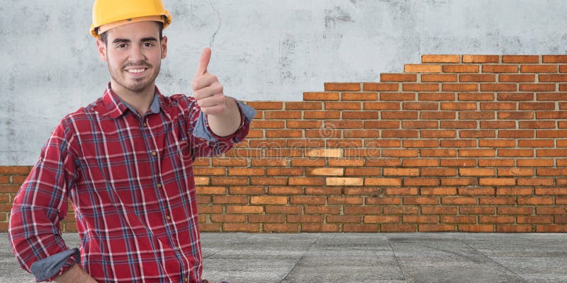 Construction professional with okay sign stock photo Construction professional with okay sign stock photo