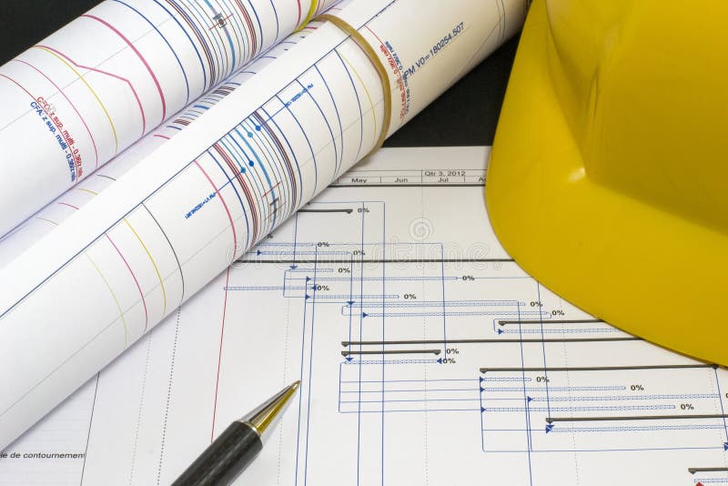 Construction project management stock photography