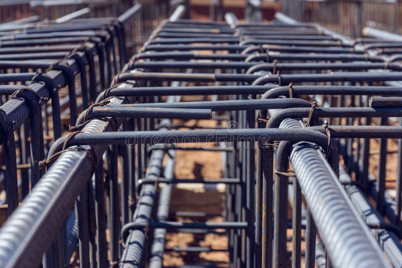 Construction Rebar Steel Work Reinforcement. Reinforcements Steel Bars
