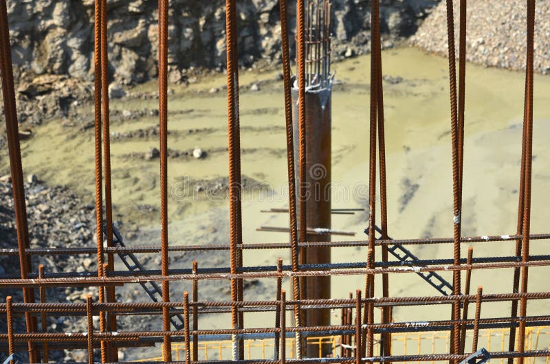 Construction Reinforcement Armature Stock Photo Image of site