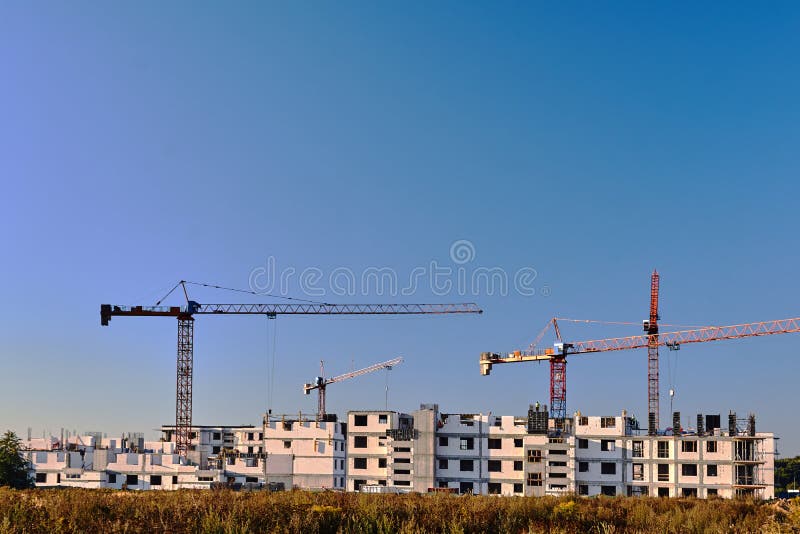 Construction of a residential building stock photos Construction of a residential building stock photos