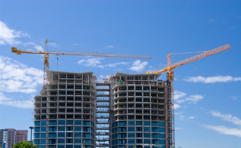 New Apartment Buildings Under Construction Editorial Stock Photo - Image of downtown, exterior: 71155368