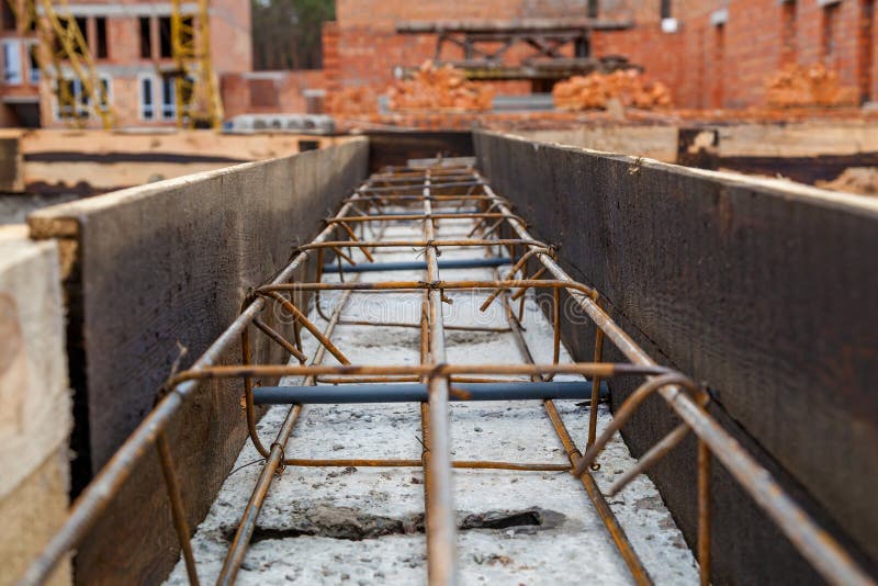 Construction site of a brick house royalty free stock image Construction site of a brick house royalty free stock image