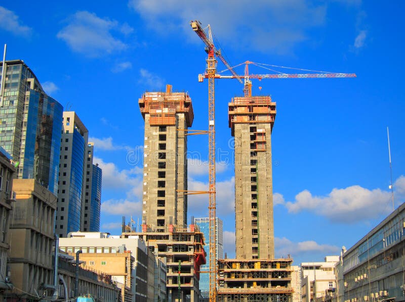 Construction Site Cranes royalty free stock photography Construction Site Cranes royalty free stock photography