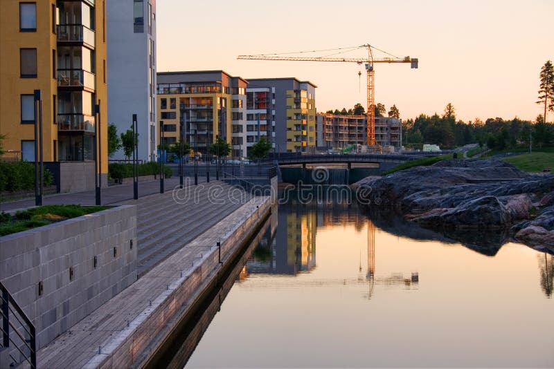 Construction site in early morning