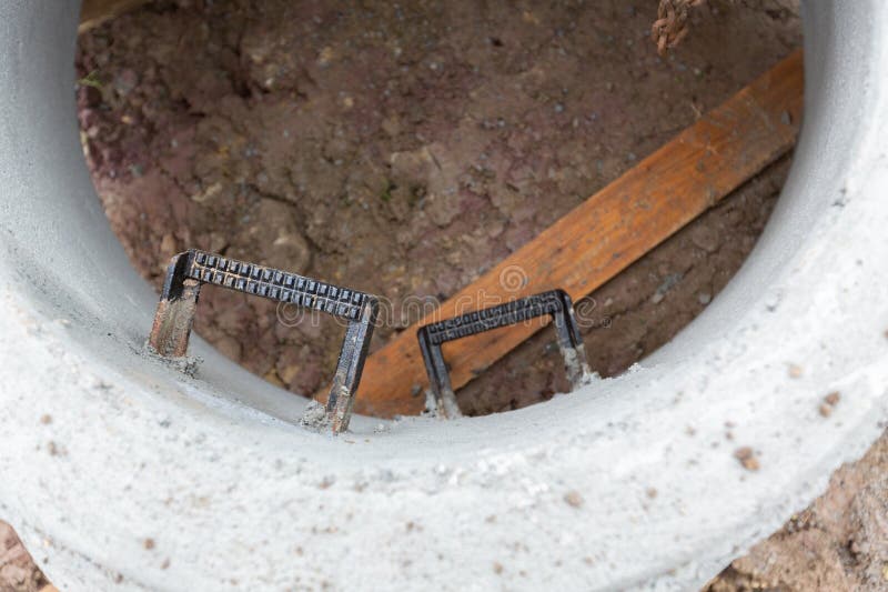 On the Construction Site Earthwork with Laying the Supply and