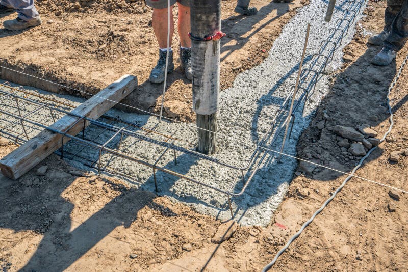 Construction Site, a Foundation is Laid Stock Photo Image of material