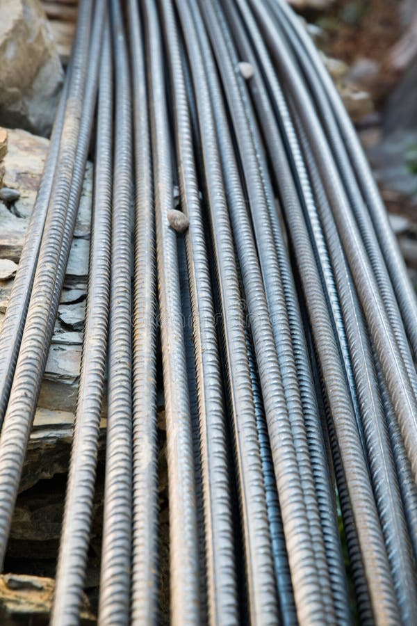 Construction Site Iron for the Pillars Stock Photo Image of future