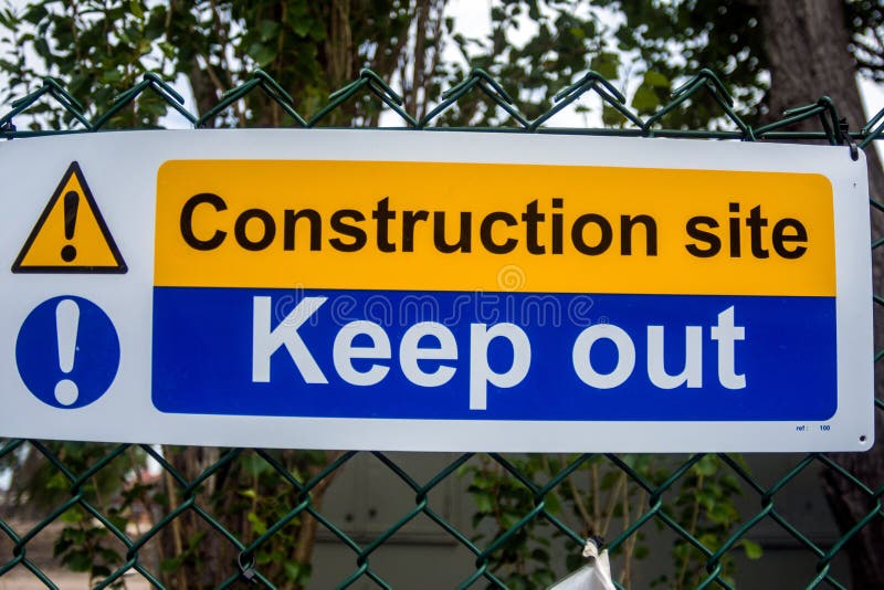 Construction Site, Keep Out Stock Image Image of construction