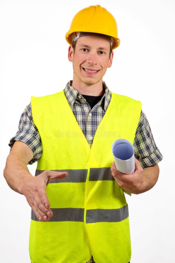 Construction Site Leader,isolated Stock Photo Image of factory