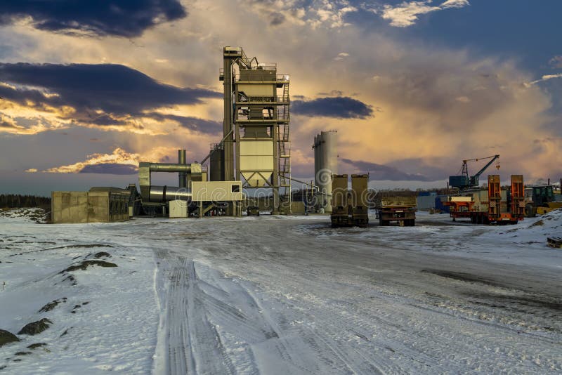 Construction Site. Construction of a Plant for the Production of