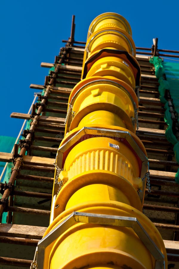 Construction SiteRubble Chute Stock Image Image of project