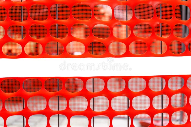 Construction site safety barrier empty white space for text stock photography