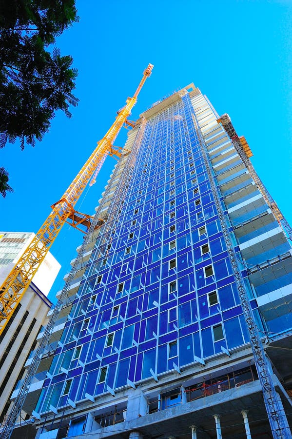 Construction Site Skyscraper and Crane