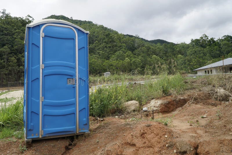 Construction Site Toilet stock photo. Image of builders 238671250