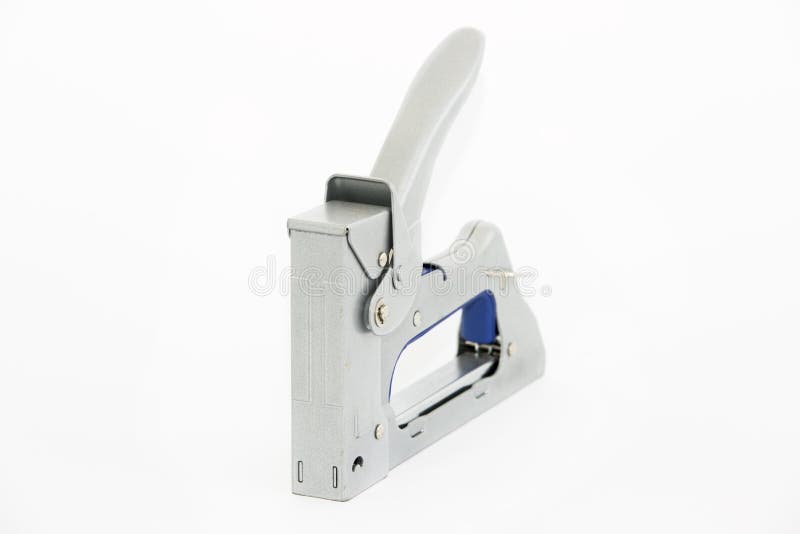 Construction Stapler Isolated on White Background. Stock Photo Image