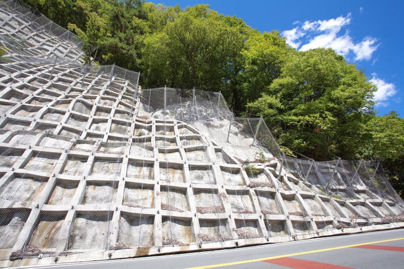Construction steel netting protection landslide hill