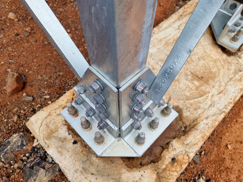 The Foundation Footing of Steel Structure High Voltage Takeoff Tower