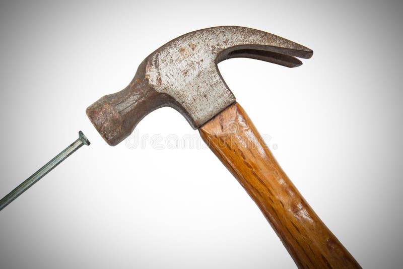 Construction Tools, Hammer Head and Concrete Nails Stock Photo Image of pulling, claw 78814986