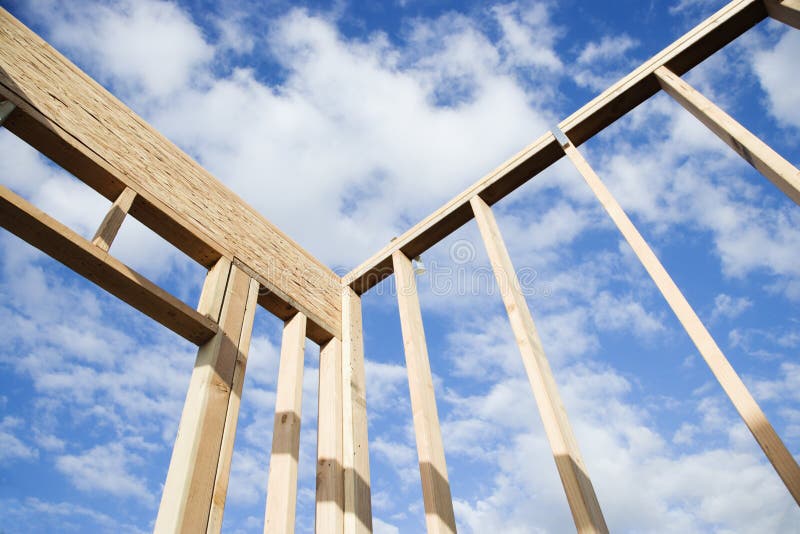 Construction Wall Framing stock image. Image of timber - 12738539