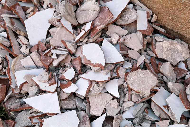 Construction waste. A pile of construction waste, closeup. stock photo Construction waste. A pile of construction waste, closeup. stock photo
