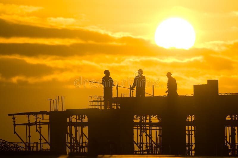 Construction worker stock image