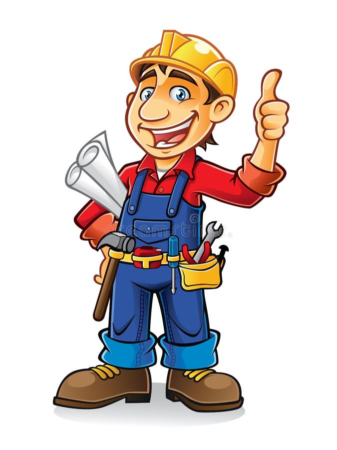 Construction worker stock illustration