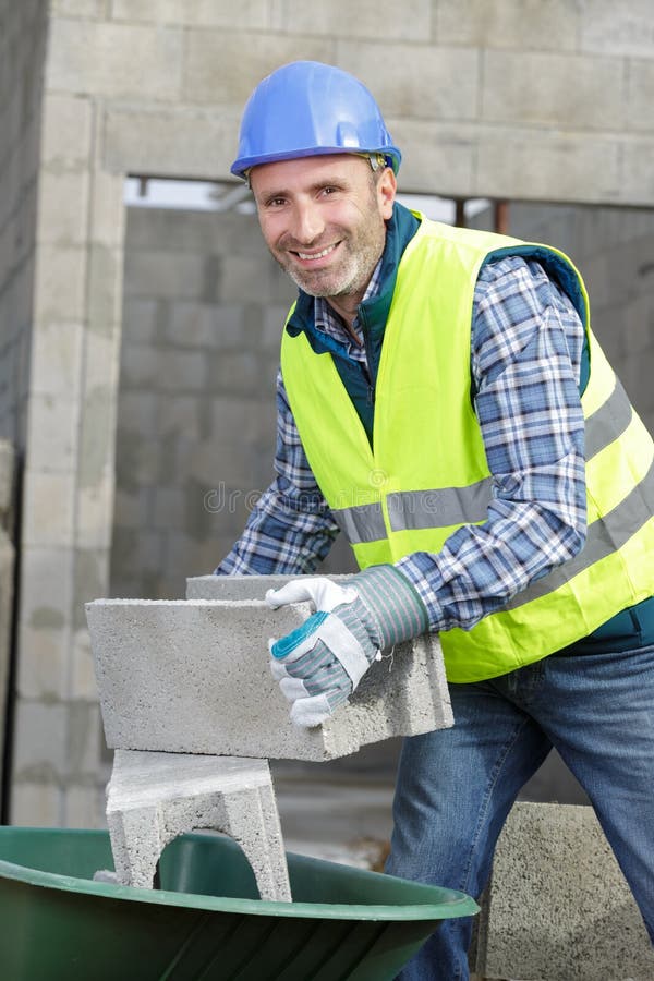 Construction worker on building industry construction site royalty free stock photos Construction worker on building industry construction site royalty free stock photos