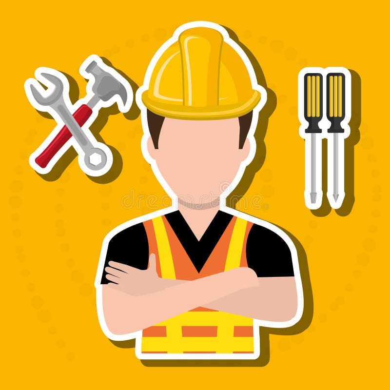 Construction worker design royalty free illustration