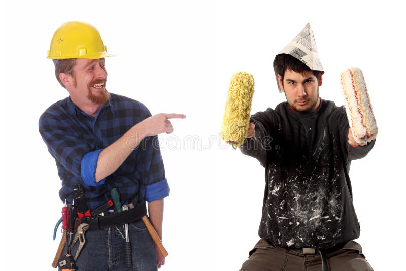 Construction worker and house painter