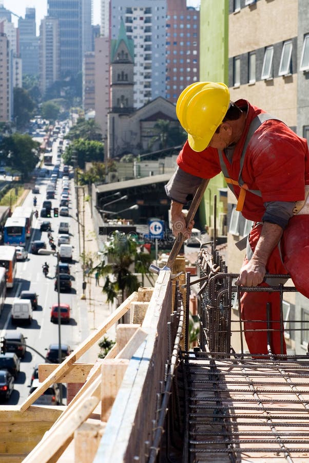 2+ Worker installs rebar vertical Free Stock Photos StockFreeImages
