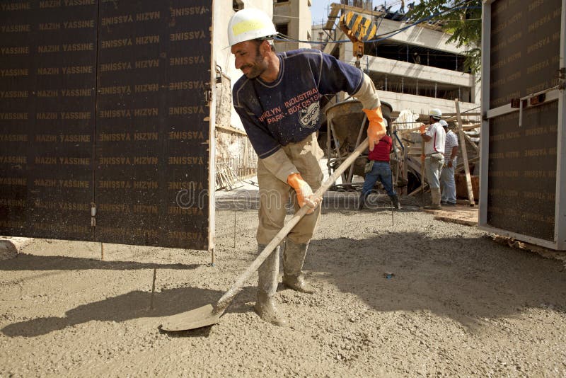 Construction Worker, Lebanon Editorial Image Image of cement