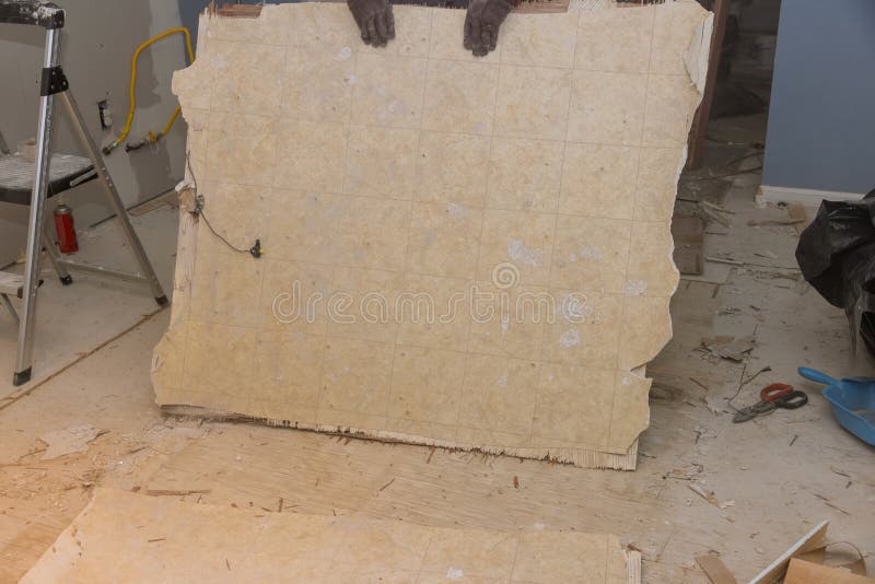 Worker Remove, Demolish Old Tiles a Bathroom with Jackhammer Stock Photo Image of demolition