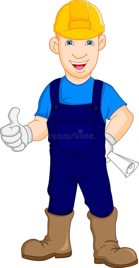 Construction worker repairman stock illustration