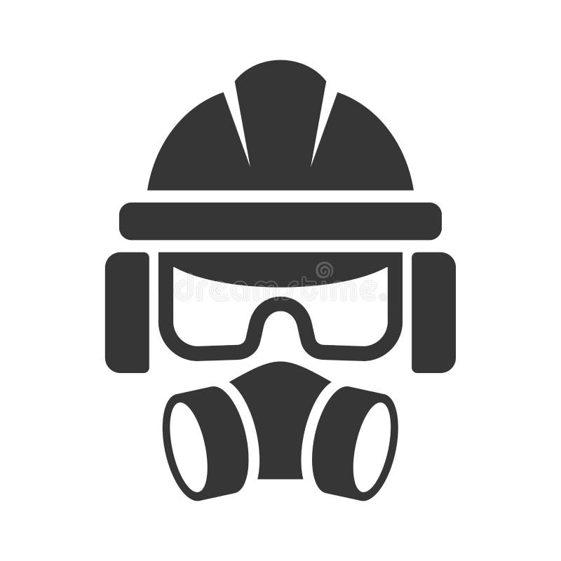 Constructor Safety Helmet, vidrios de la protección, respirador e icono de las auriculares Vector ilustración del vector Constructor Safety Helmet, vidrios de la protección, respirador e icono de las auriculares Vector ilustración del vector