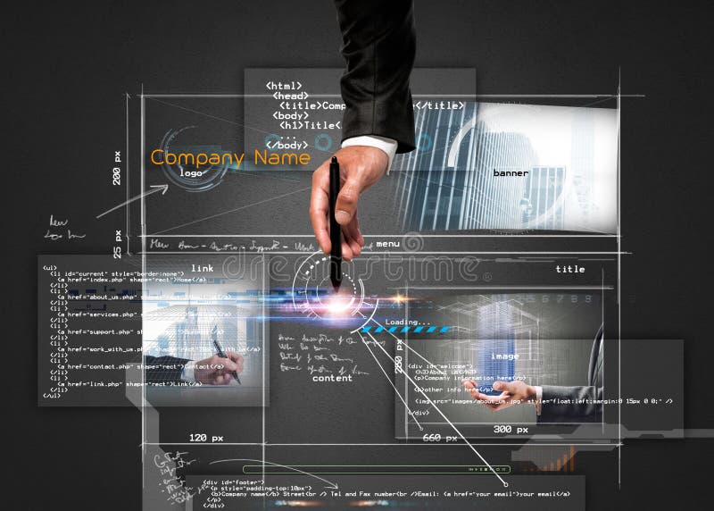 Construindo um Web site imagens de stock Construindo um Web site imagens de stock