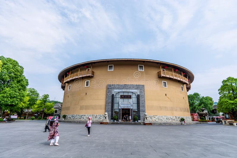 Construção da terra do Hakka da cidade antiga de Luodai do marco de Chengdu, China