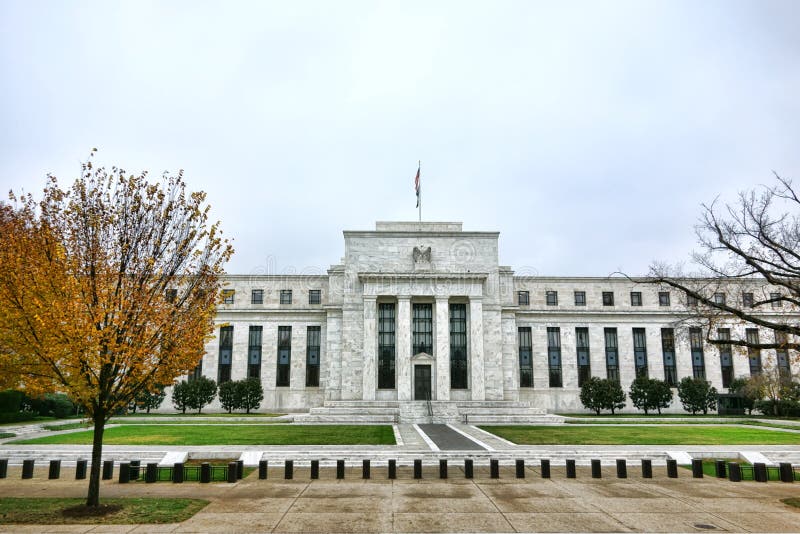 A construção dos E.U. Federal Reserve no Washington DC foto de stock A construção dos E.U. Federal Reserve no Washington DC foto de stock