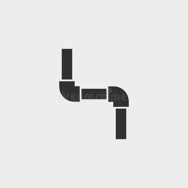 Construção, construção, indústria, tubulação, ícone, ilustração lisa símbolo isolado do sinal - preto do ícone das ferramentas da ilustração do vetor Construção, construção, indústria, tubulação, ícone, ilustração lisa símbolo isolado do sinal - preto do ícone das ferramentas da ilustração do vetor
