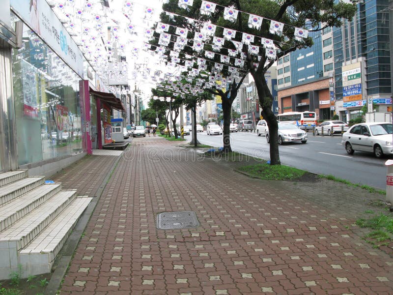 Construção tradicional de Coreia, ilha de Jeju fotos de stock