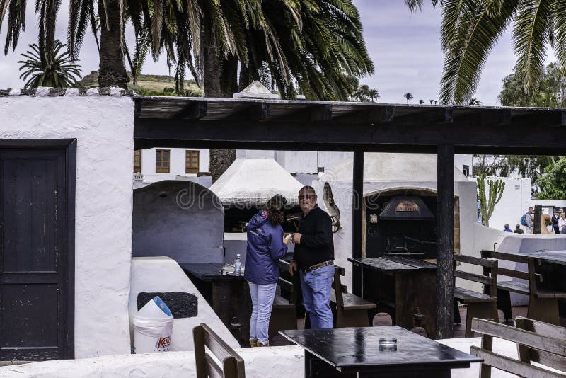 Edifício tradicional em Haria foto de stock