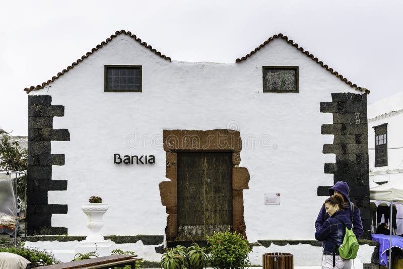 Edifício tradicional em Teguise imagem de stock royalty free