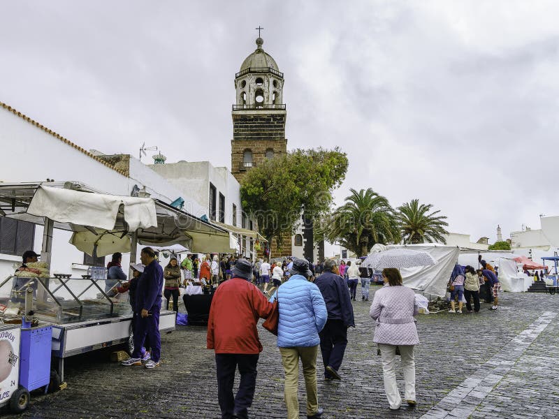 Construção tradicional em Teguise foto de stock royalty free