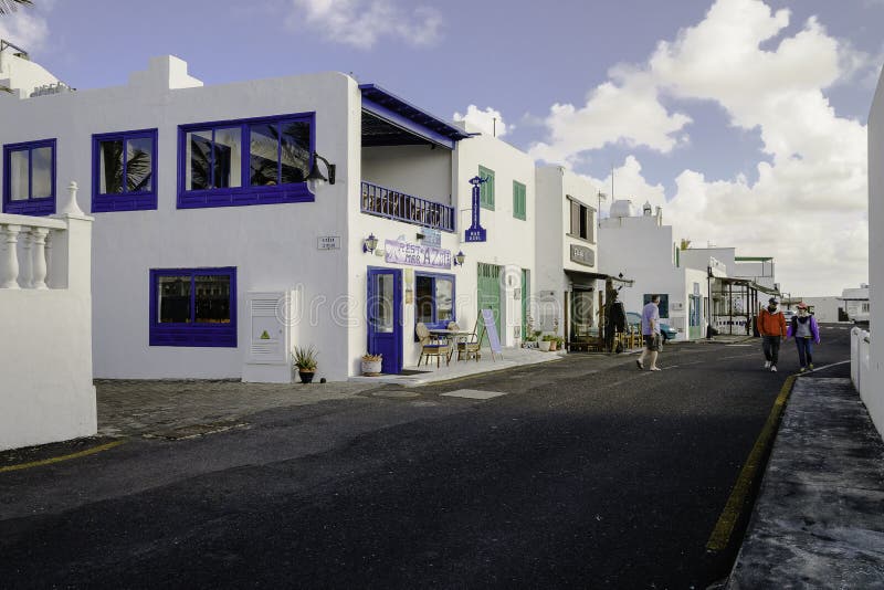 Edifício tradicional em Teguise fotografia de stock royalty free