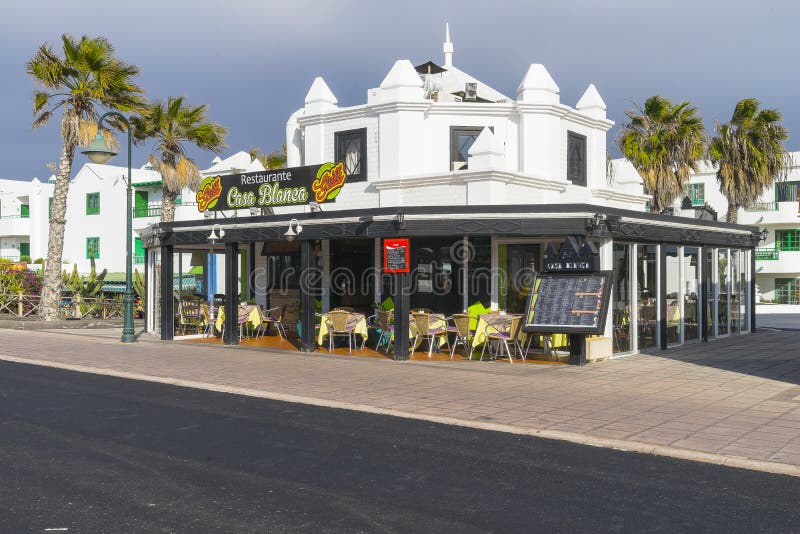Edifício tradicional em Teguise foto de stock