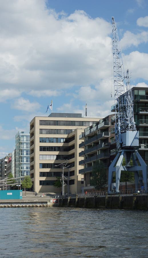 Construções residenciais no HafenCity Hamburgo foto de stock royalty free